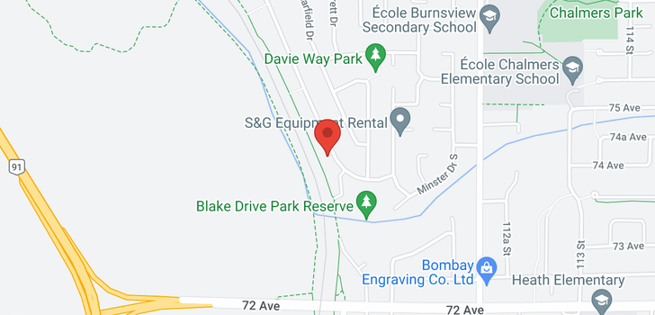 map of 7443 BARRYMORE DRIVE